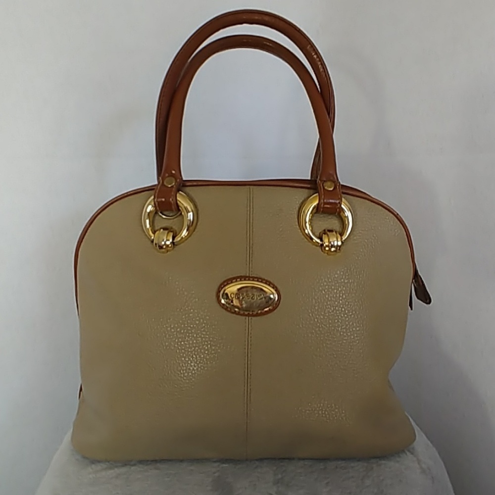 Vintage Capezio Pebble Leather Satchel Purse Bag